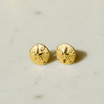 14kY Sand Dollar Earring 02/190