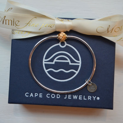 SS/YG Swirl Bead Bracelet ZB5460-70