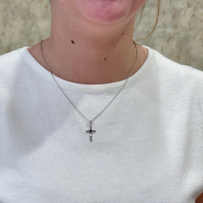 SS 12x19mm Cross Pendant Necklace SNF54MN