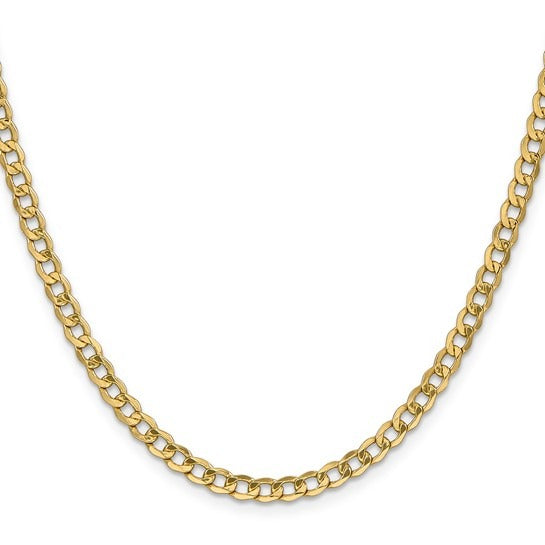 14kY 4.3mm Semi-Solid Curb Chain BC107-20
