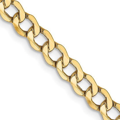 14kY 4.3mm Semi-Solid Curb Chain BC107-20