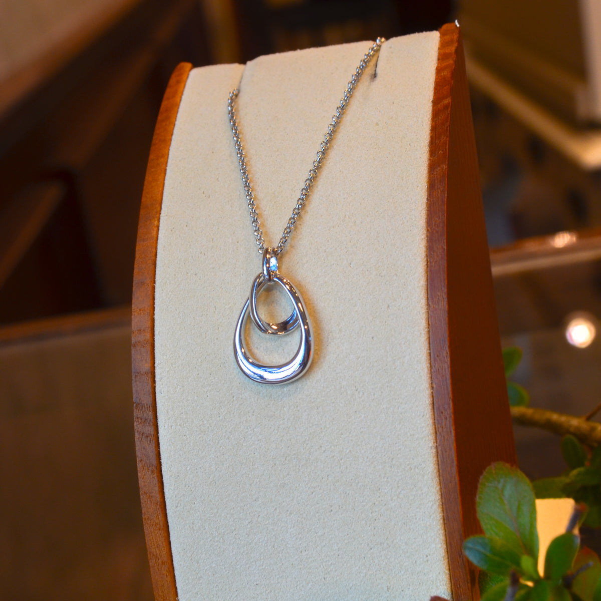 SS Bell Shape Drop Necklace CG20 - 5555/H