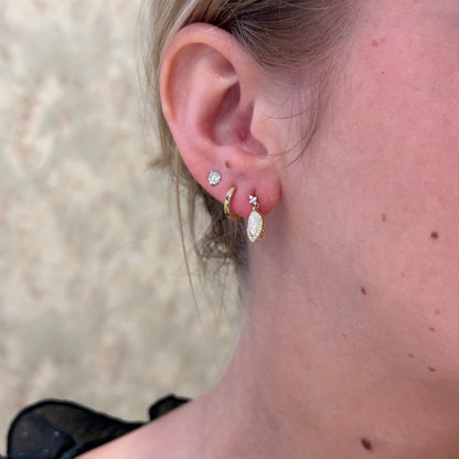 14kY .62cttw Opal & .11cttw Diamond Earring TEQ7603NOP