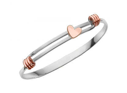 SS/RG w/RG Heart Sweet Heart Bracelet BR11142HRNS-LM