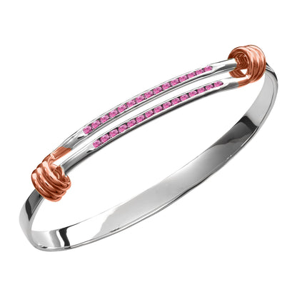 SS/RG .60cttw Pink Sapphire Signature Bracelet BR16642RPS-LM