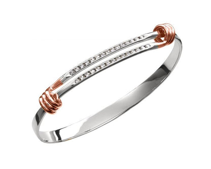 SS/RG .60ct Diamond Signature Bracelet BR16642RD-LM