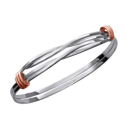 SS/RG Signature Twist Bracelet BR26842W-LM