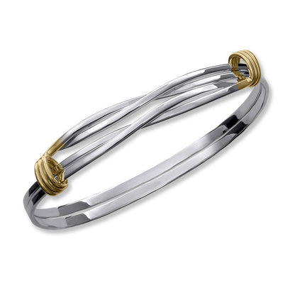 SS/YG Signature Twist Bracelet BR26842W-LM