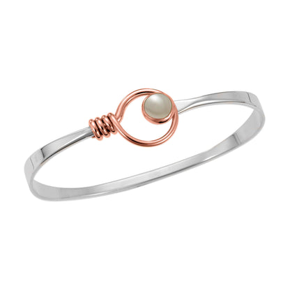 SS/RG w/ Pearl Grand Saratoga Bracelet BR34042P-LM