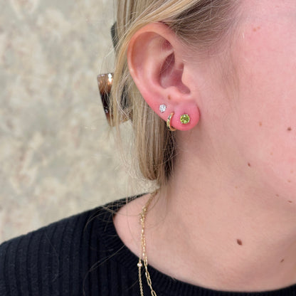 SS 5mm Peridot Stud