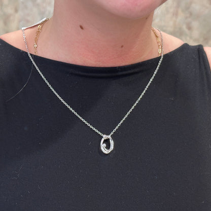 SS .02ct Dia Mother & Child Necklace NK2849SV5JJ-18