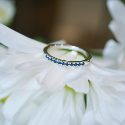 SS Stackable LAB Sapphire Ring 689237