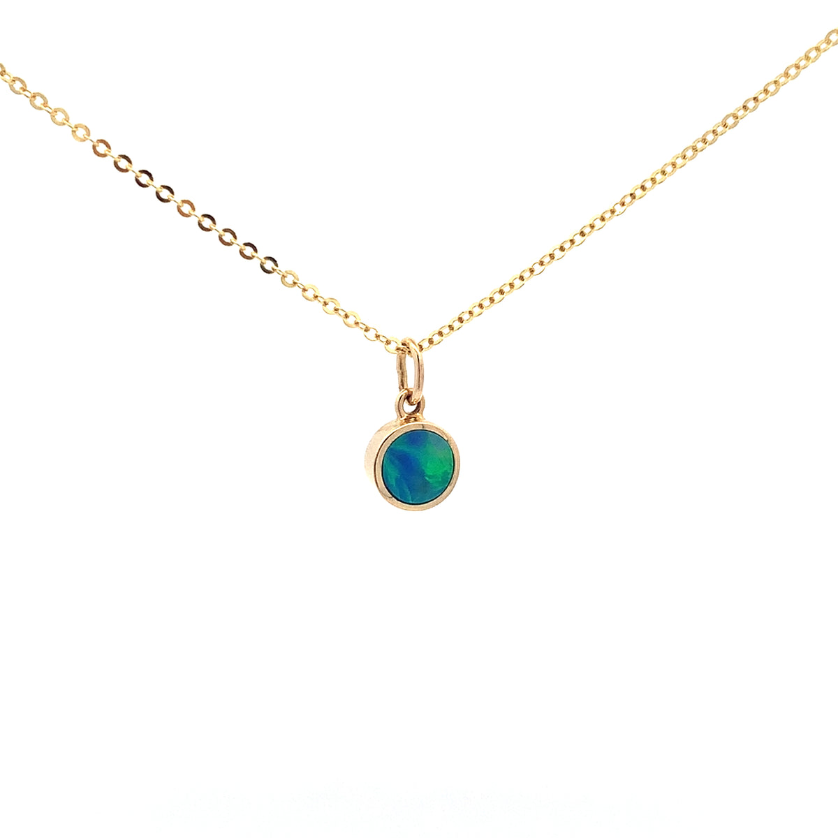 14kY .35ct Opal Necklace TXNXX0042DNOP