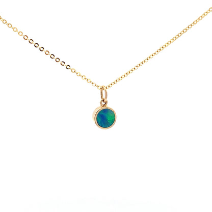 14kY .35ct Opal Necklace TXNXX0042DNOP