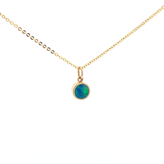 14kY .35ct Opal Necklace TXNXX0042DNOP