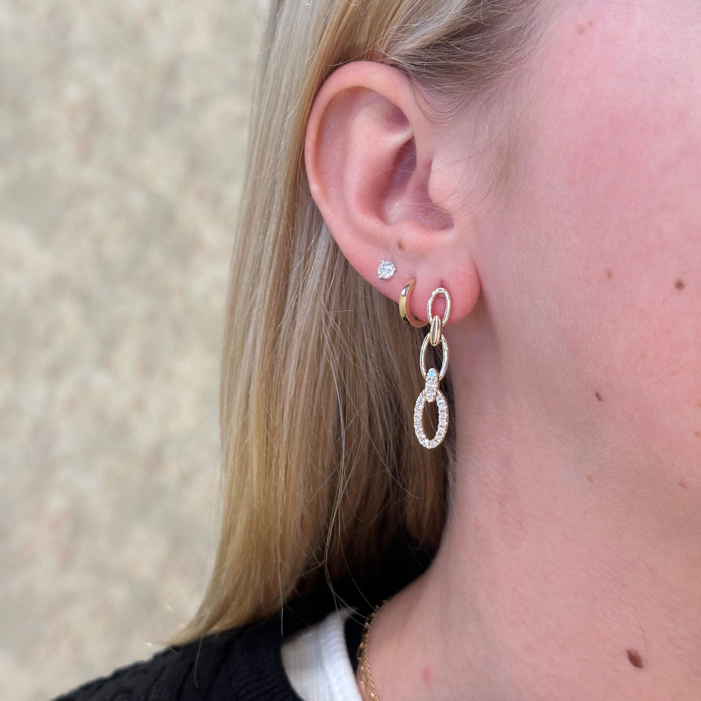 14kY .50cttw Diamond Link Earring SC55021236V2