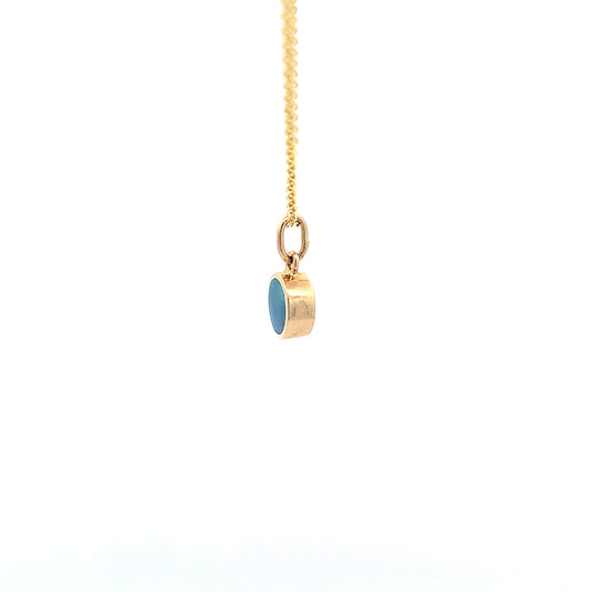 14kY .35ct Opal Necklace TXNXX0042DNOP
