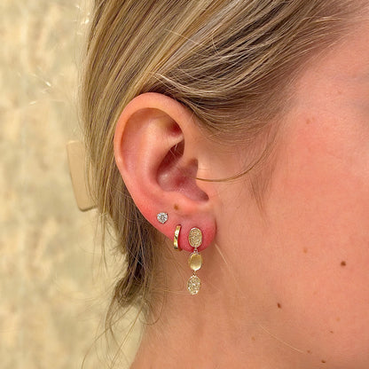 14kY .21cttw Diamond Pavé Matte Earring SC55004887V4
