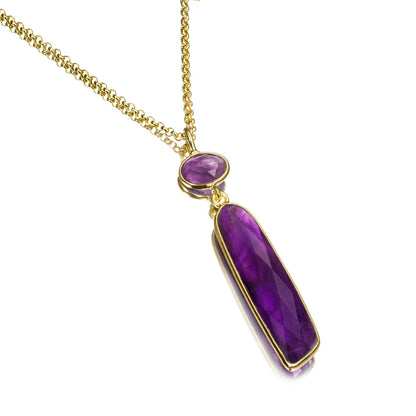 18k Vermeil Atlas Amethyst Necklace CG129-3288/AMO