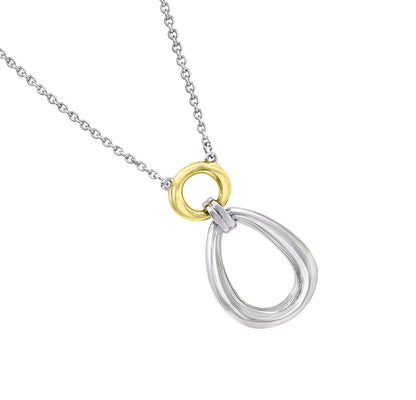 SS/18k Vermeil Double Drop Necklace CL20 - 8546/O