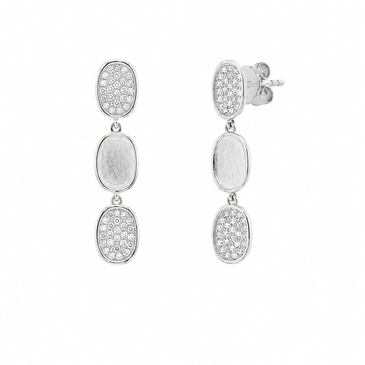 14kW .21cttw Diamond Pavé Matte Earring SC55004886V4