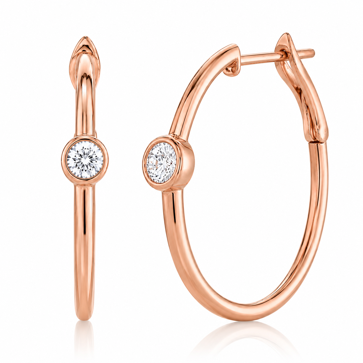 14kR .37cttw Diamond Bezel Hoop CU55002266D1.15