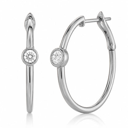 14kW .37cttw Diamond Bezel Hoop CU55002265D1.15