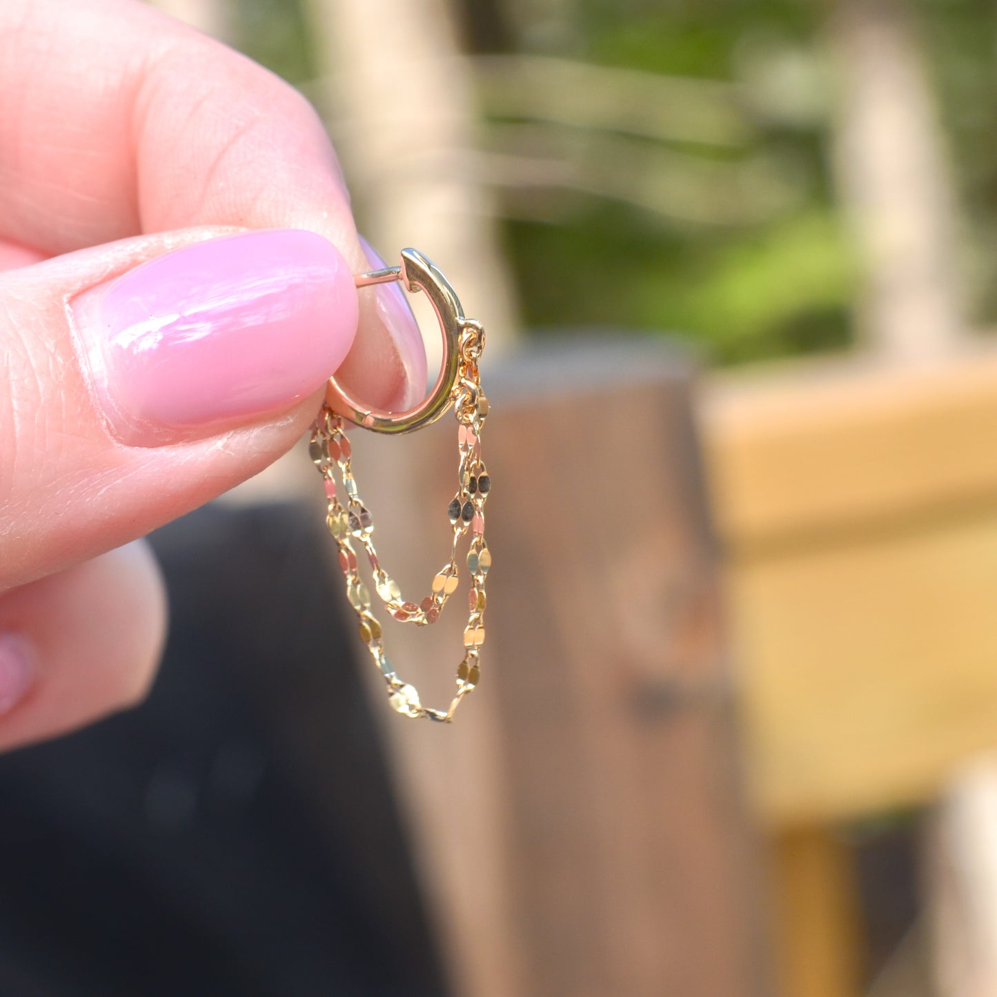 14kY Huggie Dangle Earring SC55026177GO