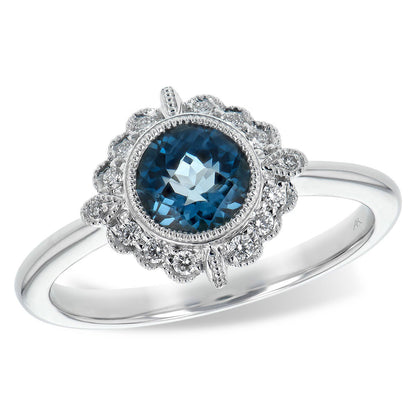 14kW .93ct LBT .12ct Diamond Ring D5638