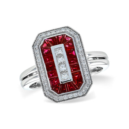 14kW 1.05ct Ruby .31ct Dia Ring D5742