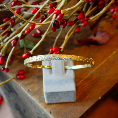 14kY .83cttw Diamond Scatter Bangle AG70117D - 201Y