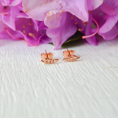 14kR Leaf Stud Earring 86459