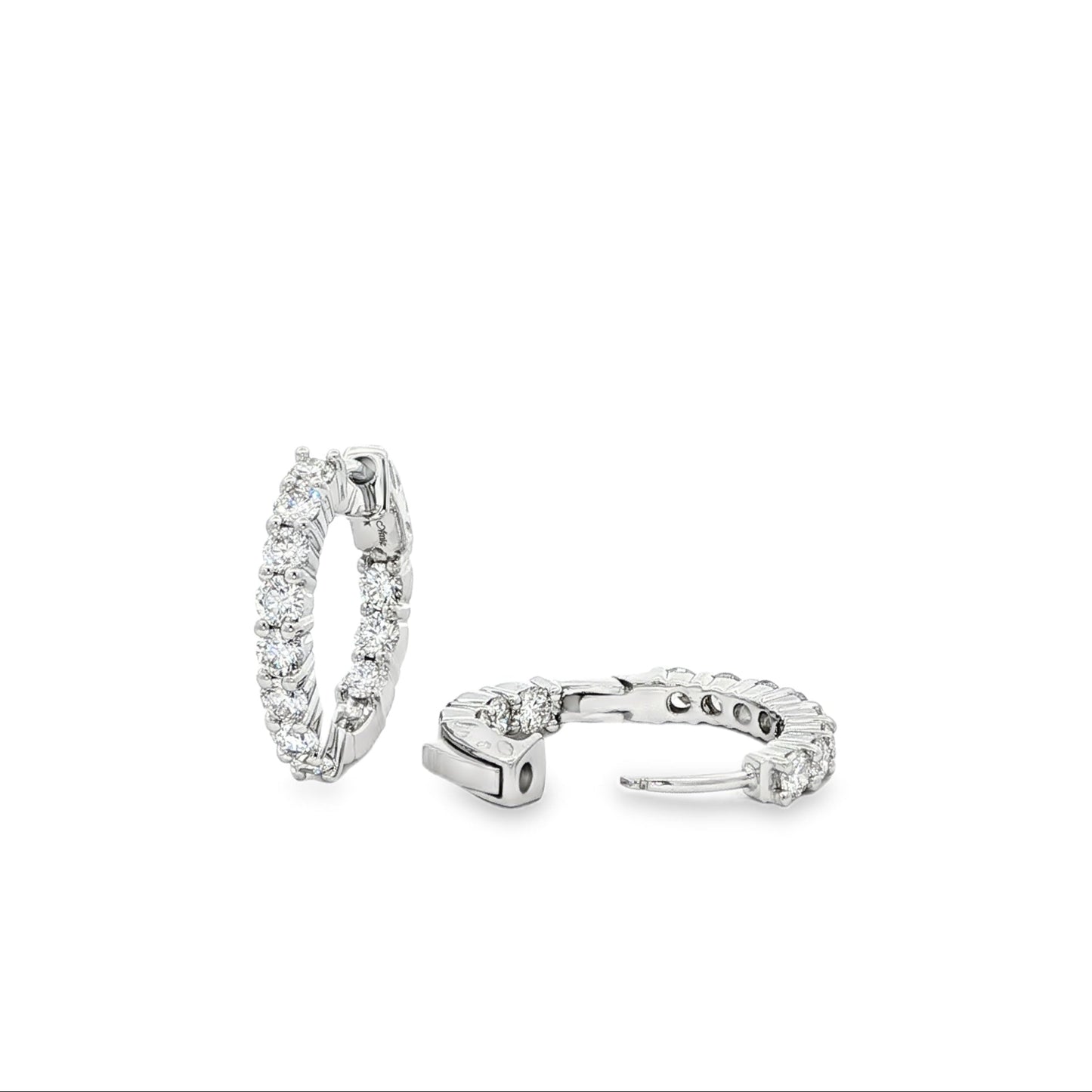 14kW 1.24cttw Diamond Hoop E0045