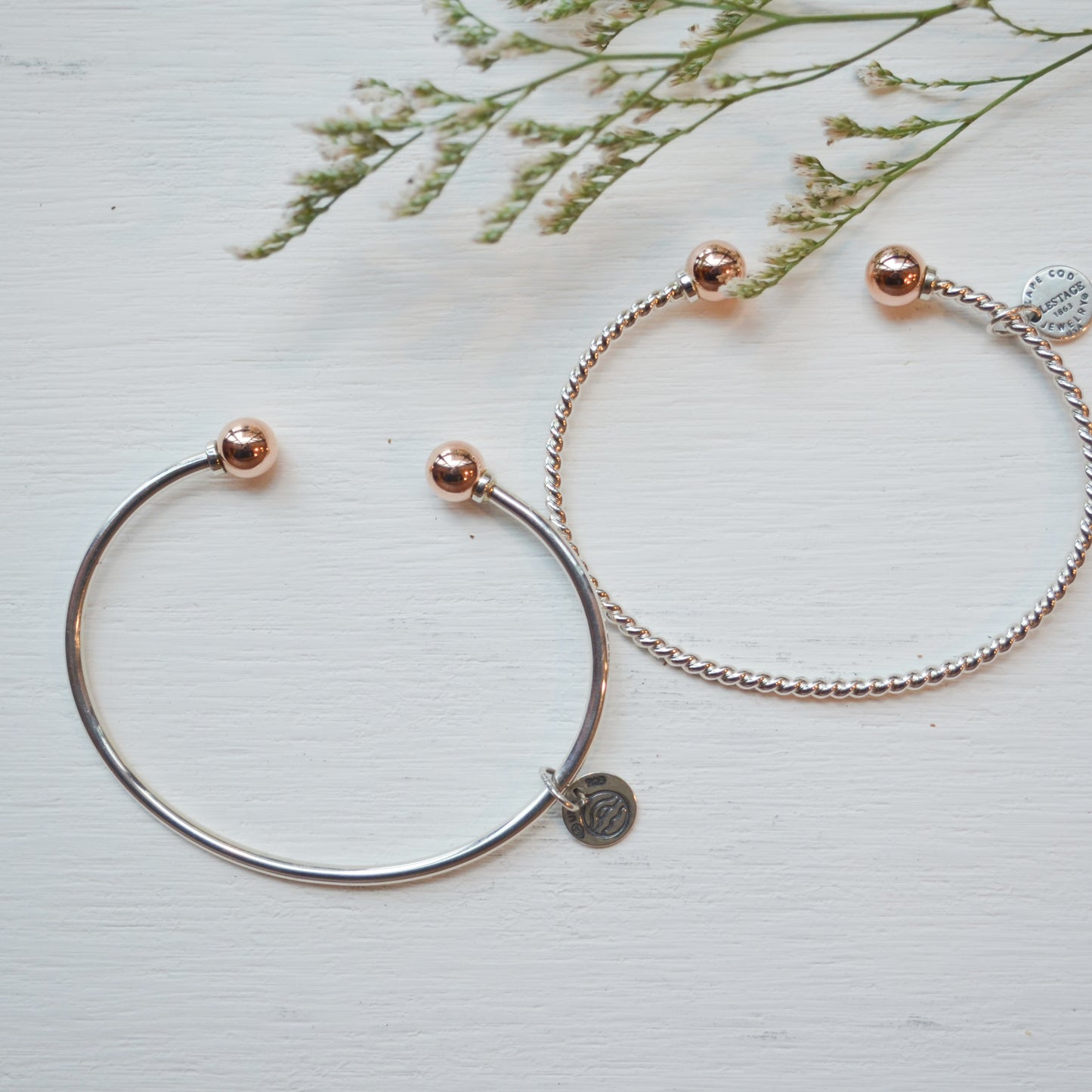 SS/RG Cuff Bracelet RB5410-70