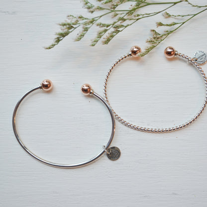 SS/RG Cuff Bracelet RB5410-70