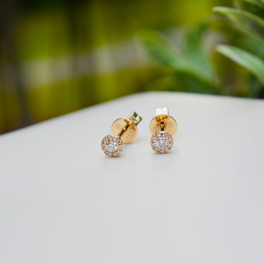 14kY .13cttw Diamond Halo Stud SC55002594