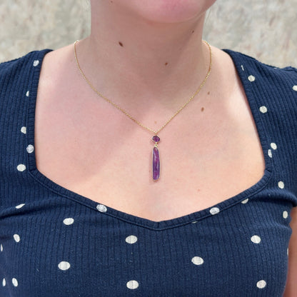18k Vermeil Atlas Amethyst Necklace CG129-3288/AMO