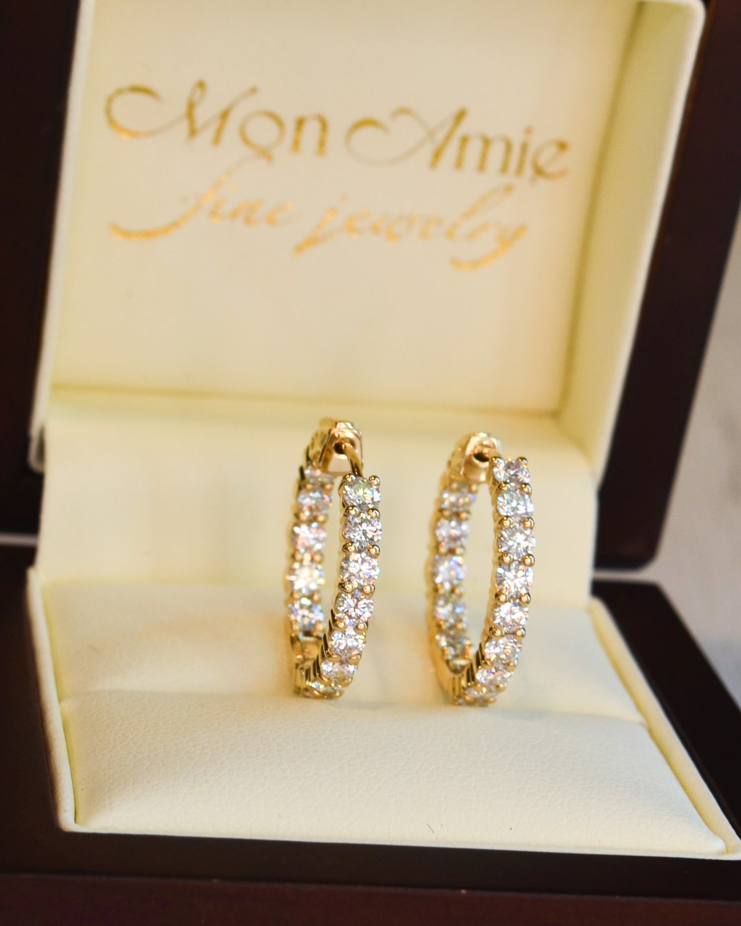 14kY 2.11cttw Diamond Hoop E0046