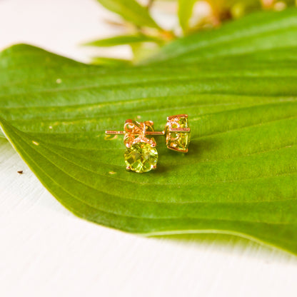 14kY 1.92cttw Peridot Stud TEA2227NPE