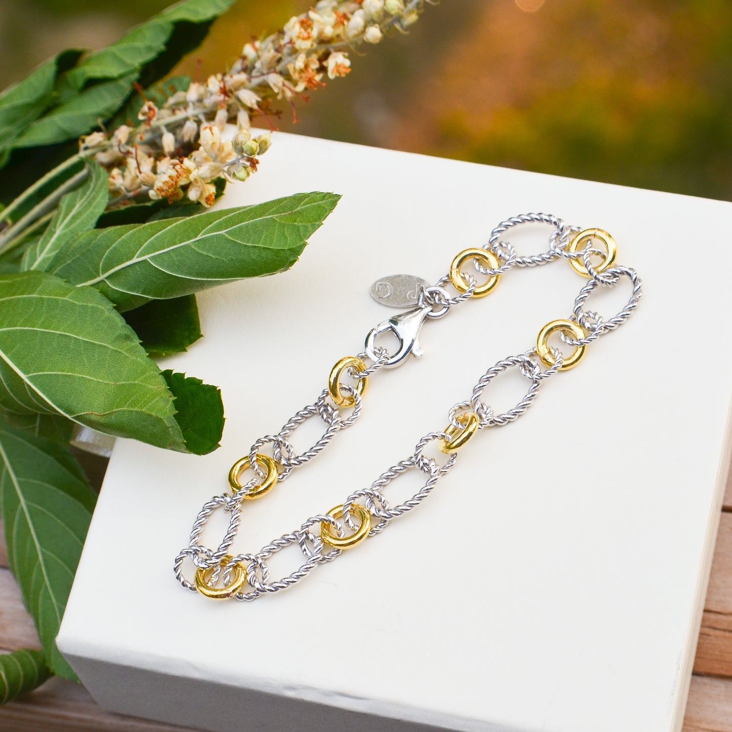 SS/18kY Italian Cable Open Link Bracelet SILC18102-0750