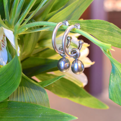 SS 9-10mm Tahitian Pearl Hoop 626343/B