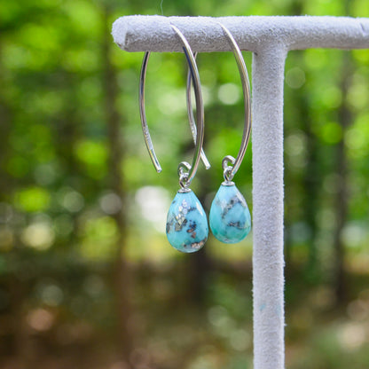 SS Turquoise Simple Sweep Earring 13462TQF-SS