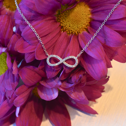 14kW .09cttw Diamond Infinity Necklace SC55001538V2-15-18