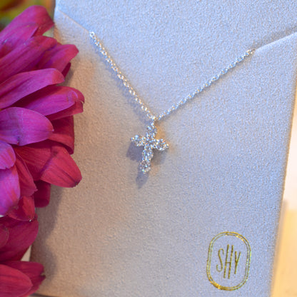 14kW .50cttw Diamond Cross Necklace SC55021390