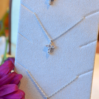14kW .25cttw Diamond Cross Necklace SC55021393