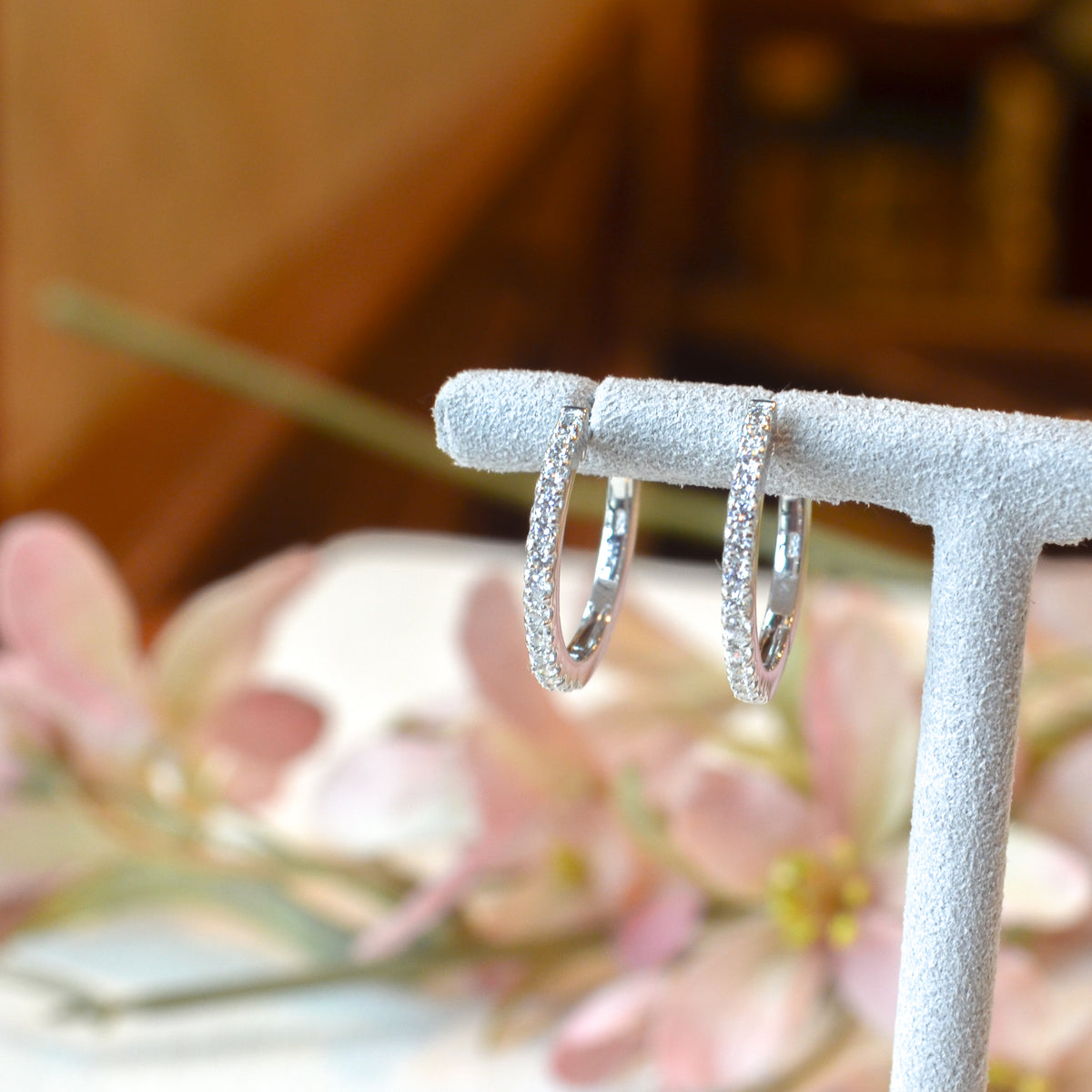 SS CZ Hinged Hoop SEZ23TLCZ