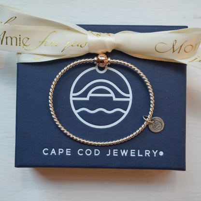 SS/RG Twist Bracelet RB5408-70