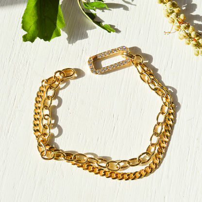 14kY .41cttw Diamond Link Bracelet SC55024896 - 7"