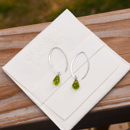 SS Peridot Simple Sweep Earring 13462PE-SS