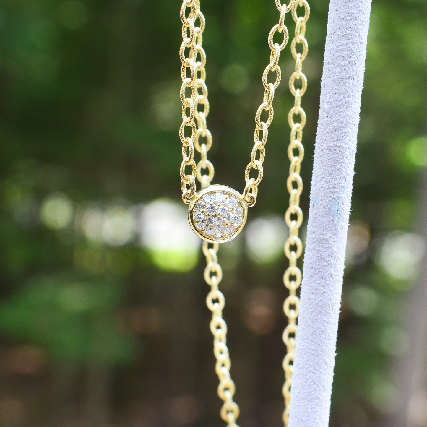 14kY .23cttw Diamond Pave Necklace NZ6294